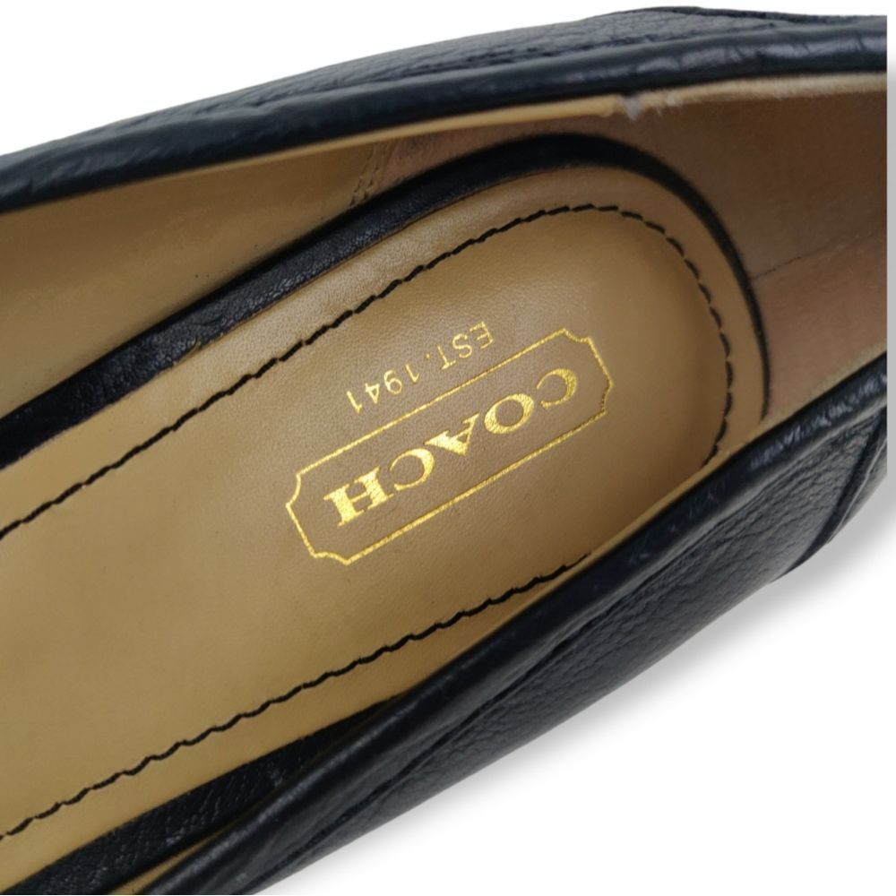 COACH CARALIE BLACK GENUINE LEATHER TASSEL DECOR PLATFORM HEELS PUMPS SHOES 8B - Picture 13 of 13
